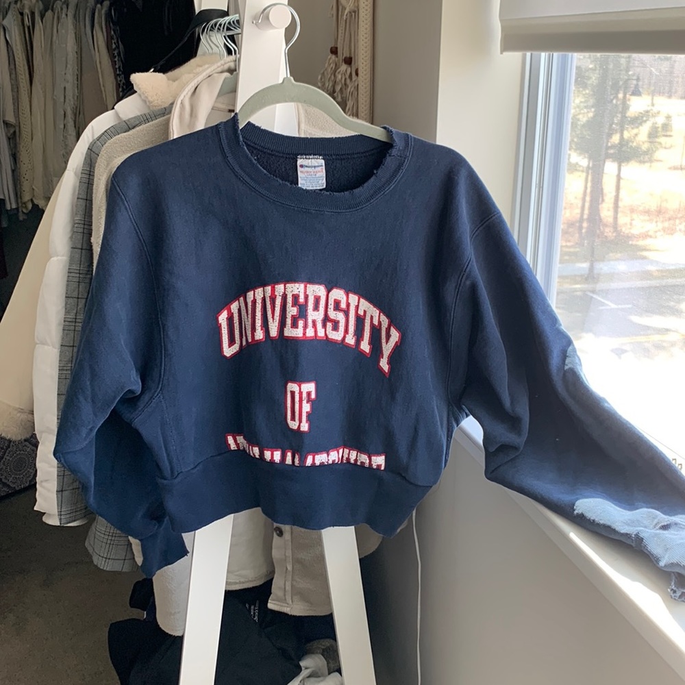 Champion cropped sweatshirt. Size large but fits a small with room